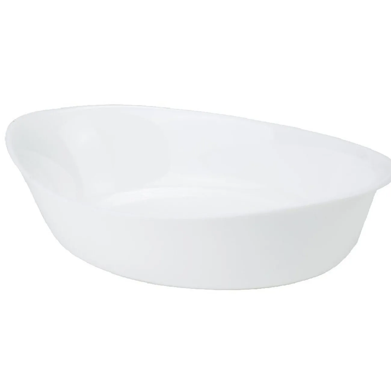 Gifi Plat à four ovale Luminarc verre blanc 25 cm