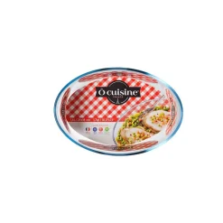 Gifi Plat à four ovale verre transparent