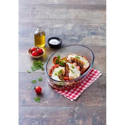 Gifi Plat à four ovale verre transparent