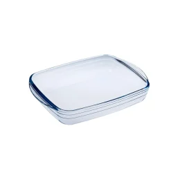 Gifi Plat à four rectangulaire verre transparent