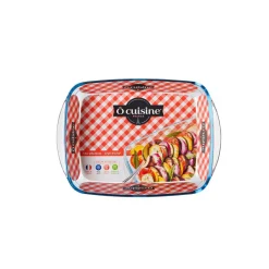 Gifi Plat à four rectangulaire verre transparent