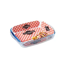 Gifi Plat à four rectangulaire verre transparent