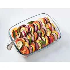 Gifi Plat à four rectangulaire verre transparent