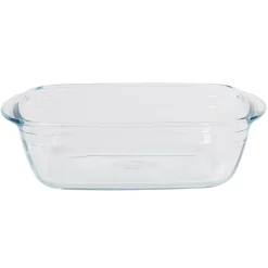 Gifi Plat à four rectangulaire en verre couvercle plastique