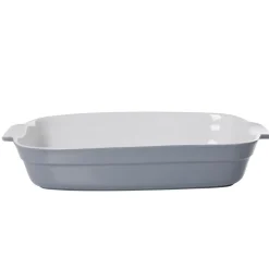 Gifi Plat à four rectangulaire gris blanc grand format