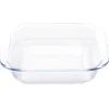 Gifi Plat à four rectangulaire en verre 19,6x17xH4,6cm