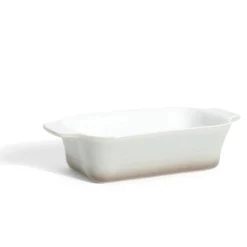 Gifi Plat à four rectangulaire en céramique gris 21,5x11xH5cm