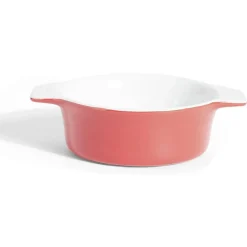 Gifi Plat à four rond en céramique rouge 13,5x17xH5cm