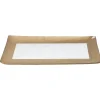 Gifi Plat à servir rectangulaire transparent et doré