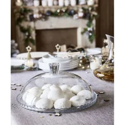 Gifi Plat de présentation avec cloche Ø32cm verre transparent