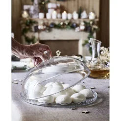 Gifi Plat de présentation avec cloche Ø32cm verre transparent