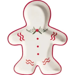 Gifi Plat de service en céramique forme bonhomme