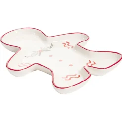 Gifi Plat de service en céramique forme bonhomme