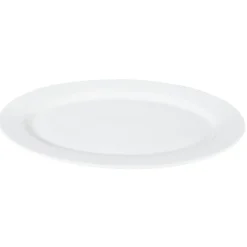 Gifi Plat de service ovale en porcelaine blanc