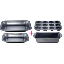 Gifi Plat gris carbone en métal x4