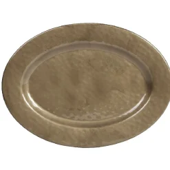 Gifi Plat ovale doré noir martelé