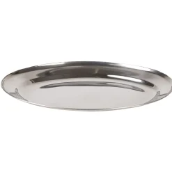 Gifi Plat ovale en inox gris