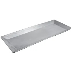 Gifi Plat rectangulaire argenté noir martelé