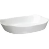 Gifi Plat rectangulaire en opale couleur blanc 30x22cm