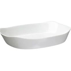 Gifi Plat rectangulaire en opale couleur blanc 30x22cm