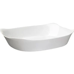 Gifi Plat rectangulaire en opale couleur blanc 38x28cm