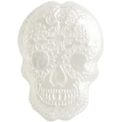 Gifi Plat tête de mort Halloween en verre