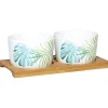 Gifi Plateau + 2 coupelles apéritif motif jungle