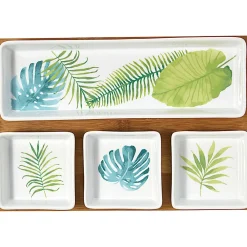 Gifi Plateau + 4 coupelles motif jungle