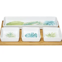 Gifi Plateau + 4 coupelles motif jungle