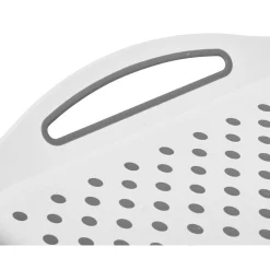 Gifi Plateau antidérapant avec poignées blanc picots gris