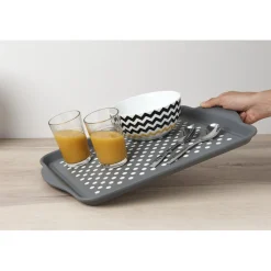 Gifi Plateau antidérapant gris et blanc