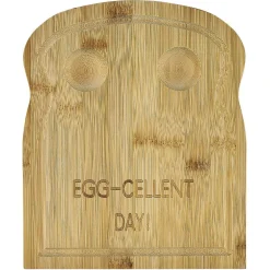 Gifi Plateau avec 2 emplacements à oeufs en bambou 24x20cm