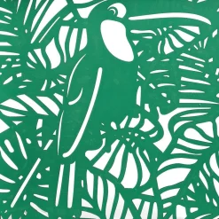 Gifi Plateau avec motif tropical ajouré et fond en verre