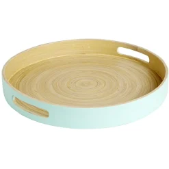Gifi Plateau bambou contour coloré 35x35xH5cm