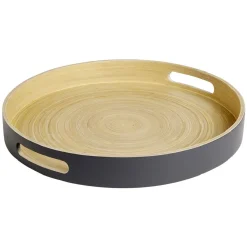 Gifi Plateau bambou contour coloré 35x35xH5cm