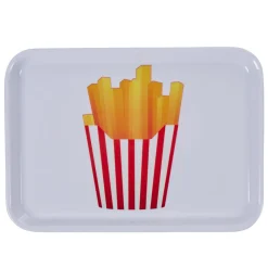 Gifi Plateau blanc rectangulaire style fast food cornet de frites
