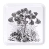 Gifi Plateau carré mélaminé motif arbre gris et blanc 33x33cm