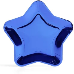 Gifi Plateau carton étoile bleu Ø24,5cm x6