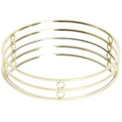 Gifi Plateau Ø19,5cm métal et verre doré