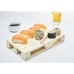 Gifi Plateau de présentation en bois naturel