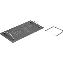 Gifi Plateau de service en ardoise avec 2 anses et lyre