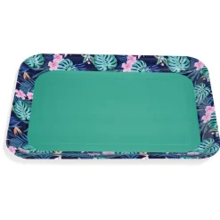 Gifi Plateau de service en carton motif tropical x 5