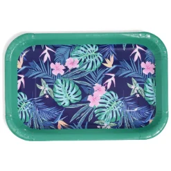 Gifi Plateau de service en carton motif tropical x 5