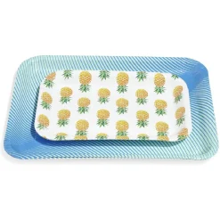 Gifi Plateau de service en carton style tropical x 5