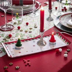 Gifi Plateau de service rectangulaire mélaminé Noël traditionnel 18,8x37,4cm