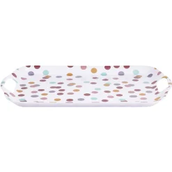 Gifi Plateau en plastique décor pois multicolore