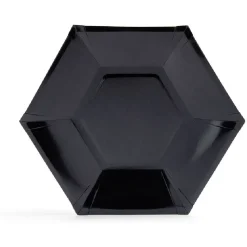 Gifi Plateau hexagonal carton noir Ø26cm x10