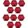 Gifi Plateau hexagonal carton rouge métallisé Ø26cm x10