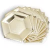 Gifi Plateau hexagonal carton doré métallisé Ø26cm x10