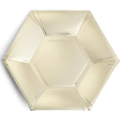 Gifi Plateau hexagonal carton doré métallisé Ø26cm x10
